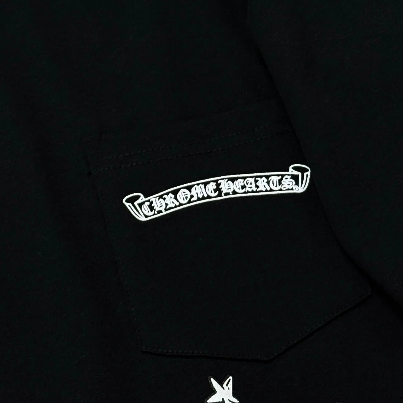 P180 Chrome Hearts 25 high version fabrics made of 300g high-density cotton, no deformation, no shrinkage, complete with three labels, same style for men and women, process: sleeve embroidery + digital printing, color: white, black, fluorescent green, SIZE: S-XL